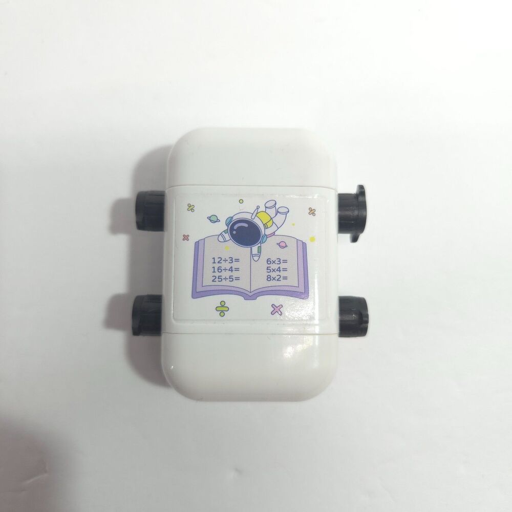 Astronaut Math Practice Roller Stamp White Plastic Rolling Wheel Learning Tool